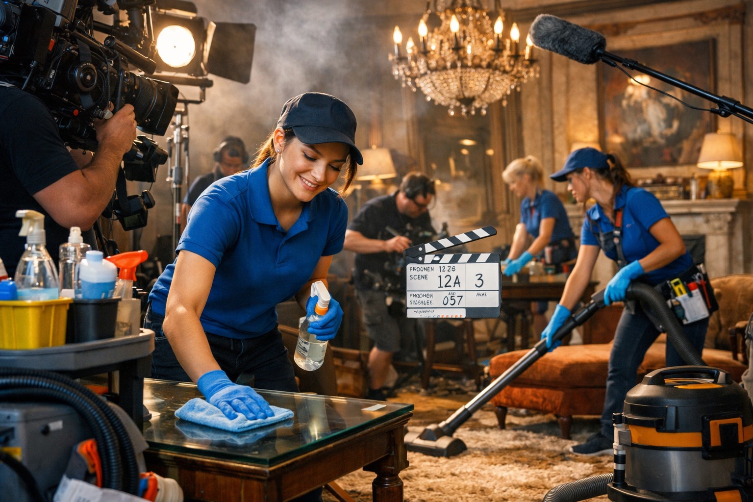 Filmavimo aikštelės valymas ir lokacijų paruošimas