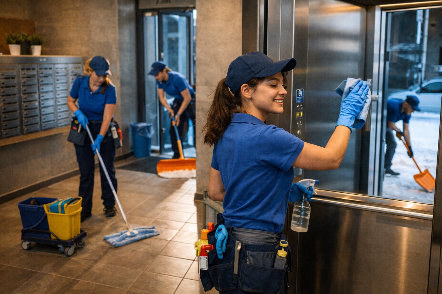 Daugiabučių laiptinių, liftų ir teritorijos priežiūra